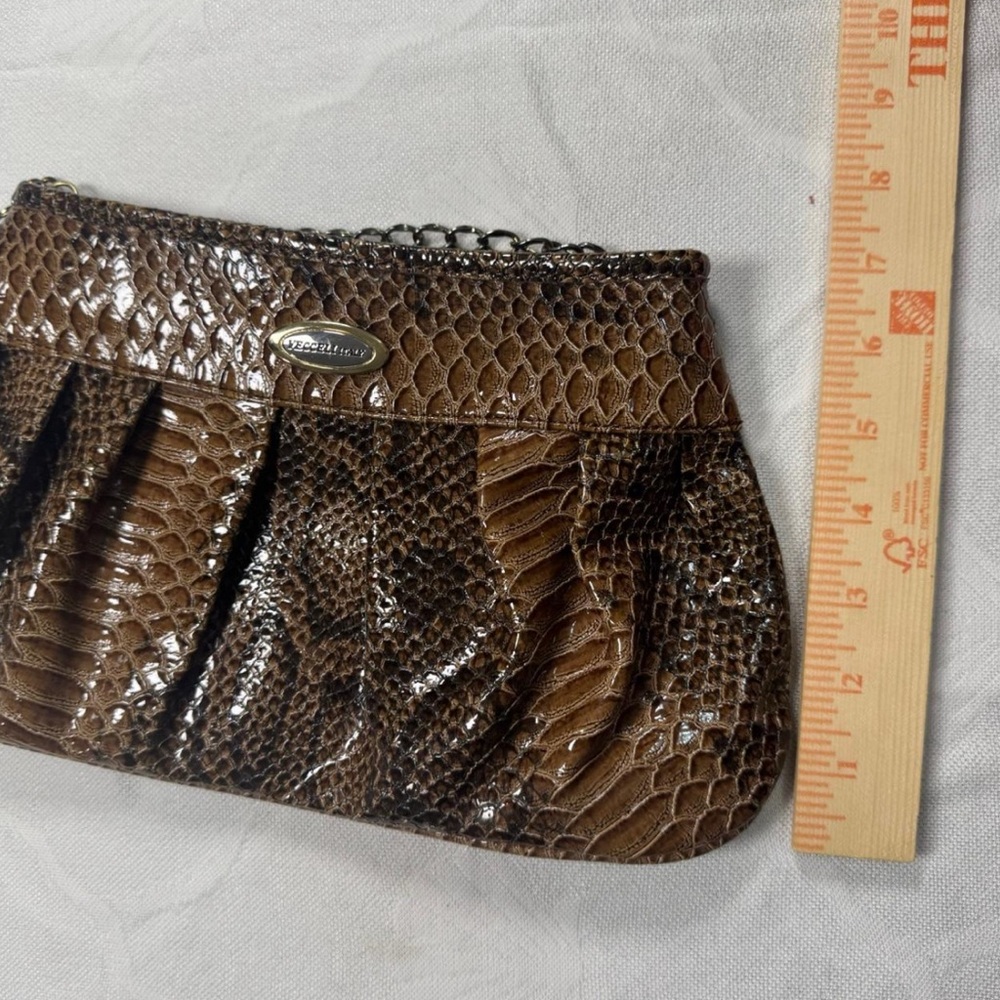 Vecceli Italy Brown Snakeskin Shoulder‎ Bag - Picture 6 of 6